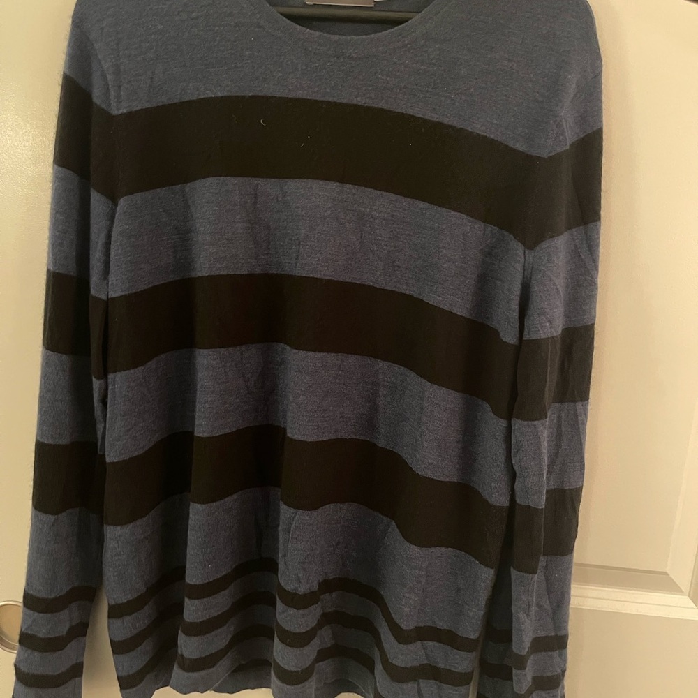 Vince Striped Blue and Black Sweater